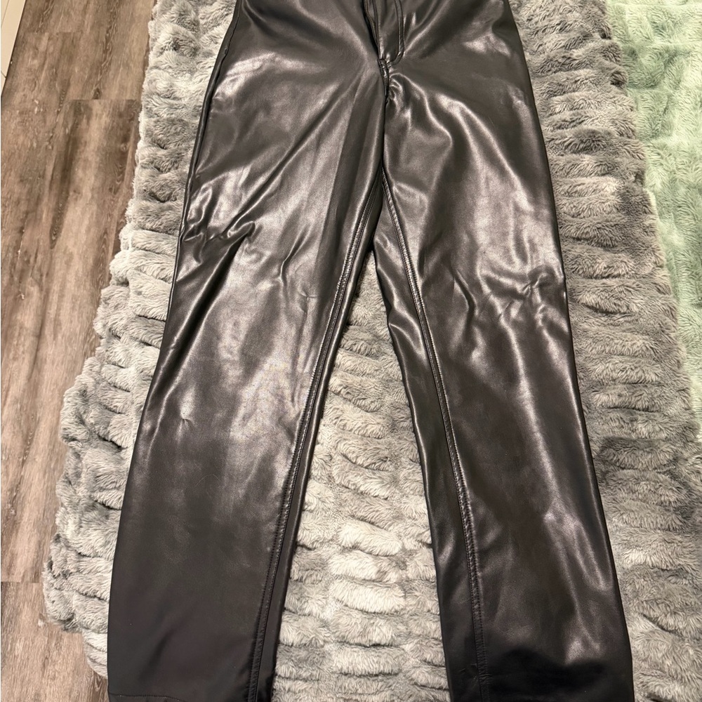 Abercrombie & Fitch Black Vegan Leather Pants